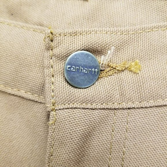 Carhartt Pants Mens 38x32 Brown High Rise Lightweight Canvas Dungaree Fit NWT - Picture 3 of 16